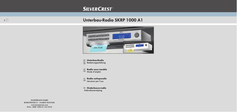 Image de la première page du manuel de l'appareil SKRP 1000 A1