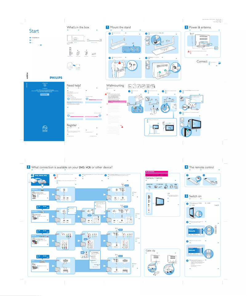 Página 1 del manual Guía de inicio rápido Philips 37PF9731