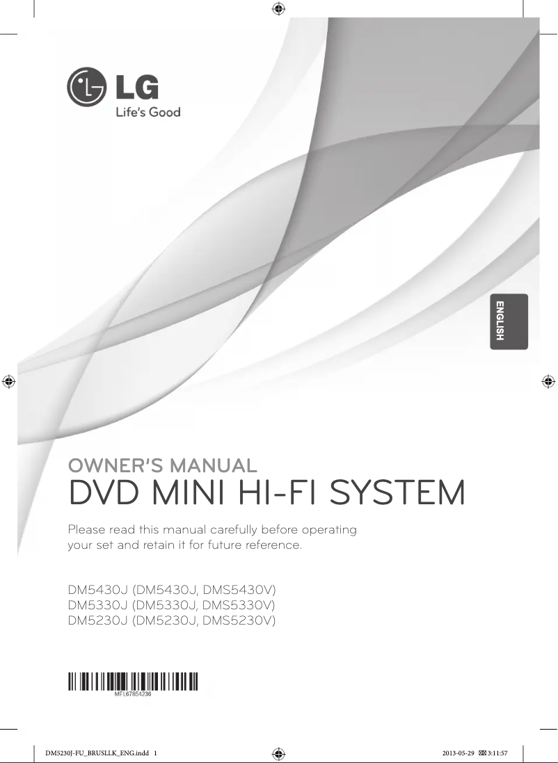 Image de la première page du manuel de l'appareil DM5230J