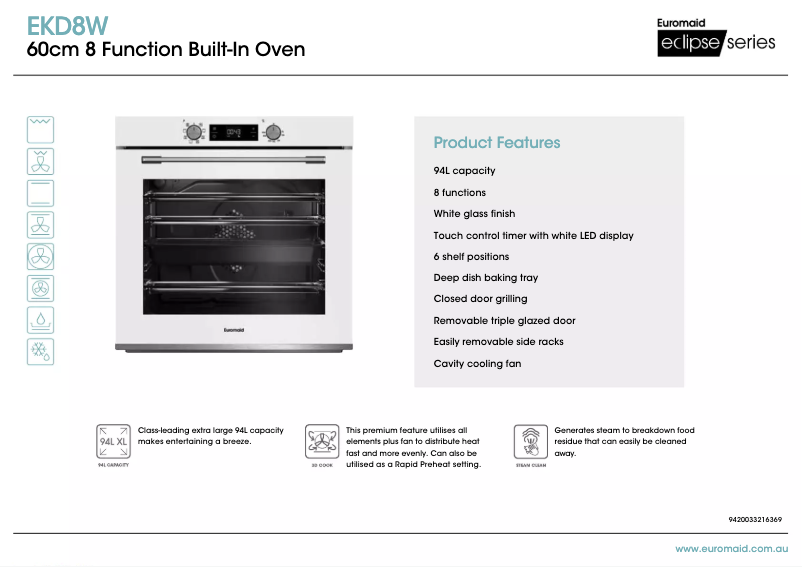 Image de la première page du manuel de l'appareil EKD8W