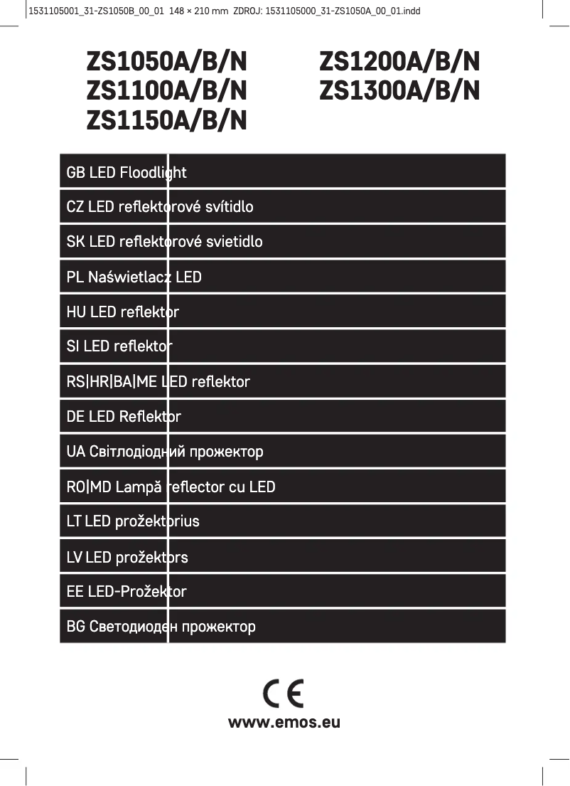 Page n°1 - Manuel utilisateur Emos ZS1050B