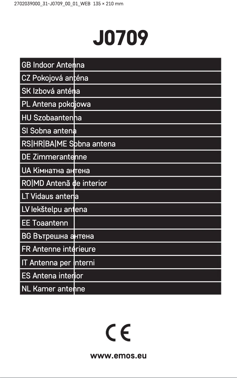 Image de la première page du manuel de l'appareil J0709