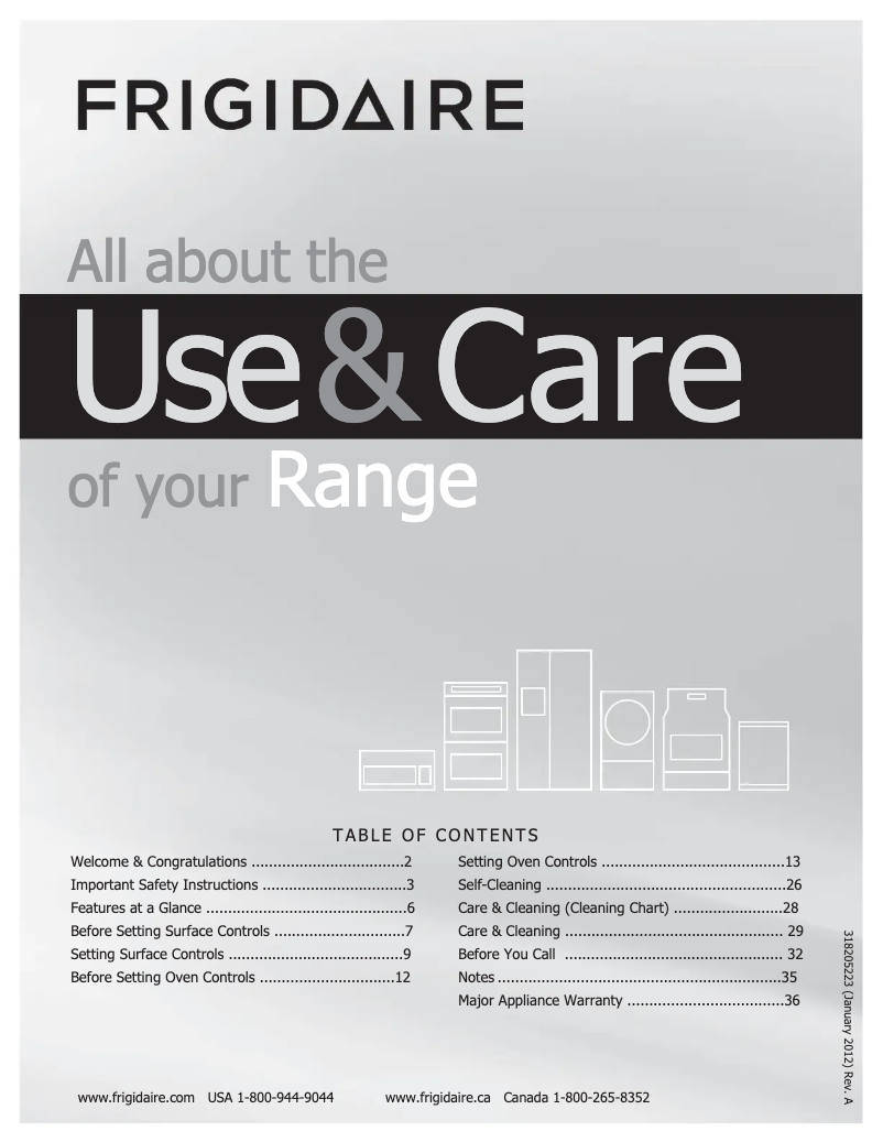 Página 1 del manual Manual de usuario Frigidaire FGEF306TMF