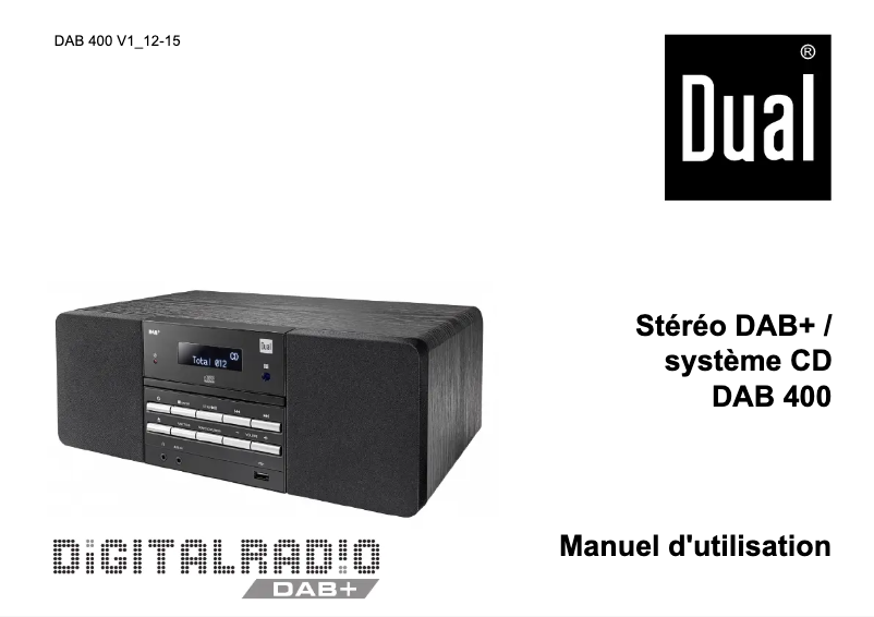 Page n°1 - Manuel utilisateur Dual DAB 400
