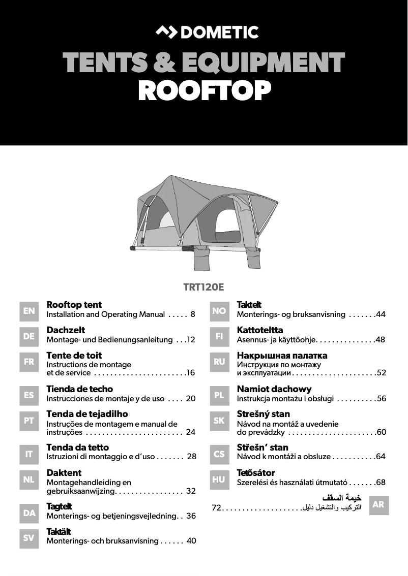 Image de la première page du manuel de l'appareil TRT120E Ocean