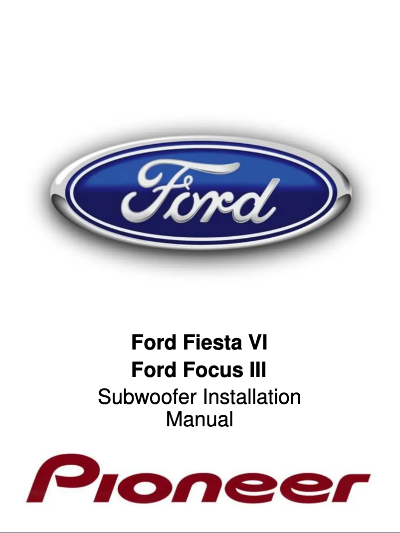 Page 1 de la notice Manuel utilisateur Pioneer CA-AW-SUB-FOR.001