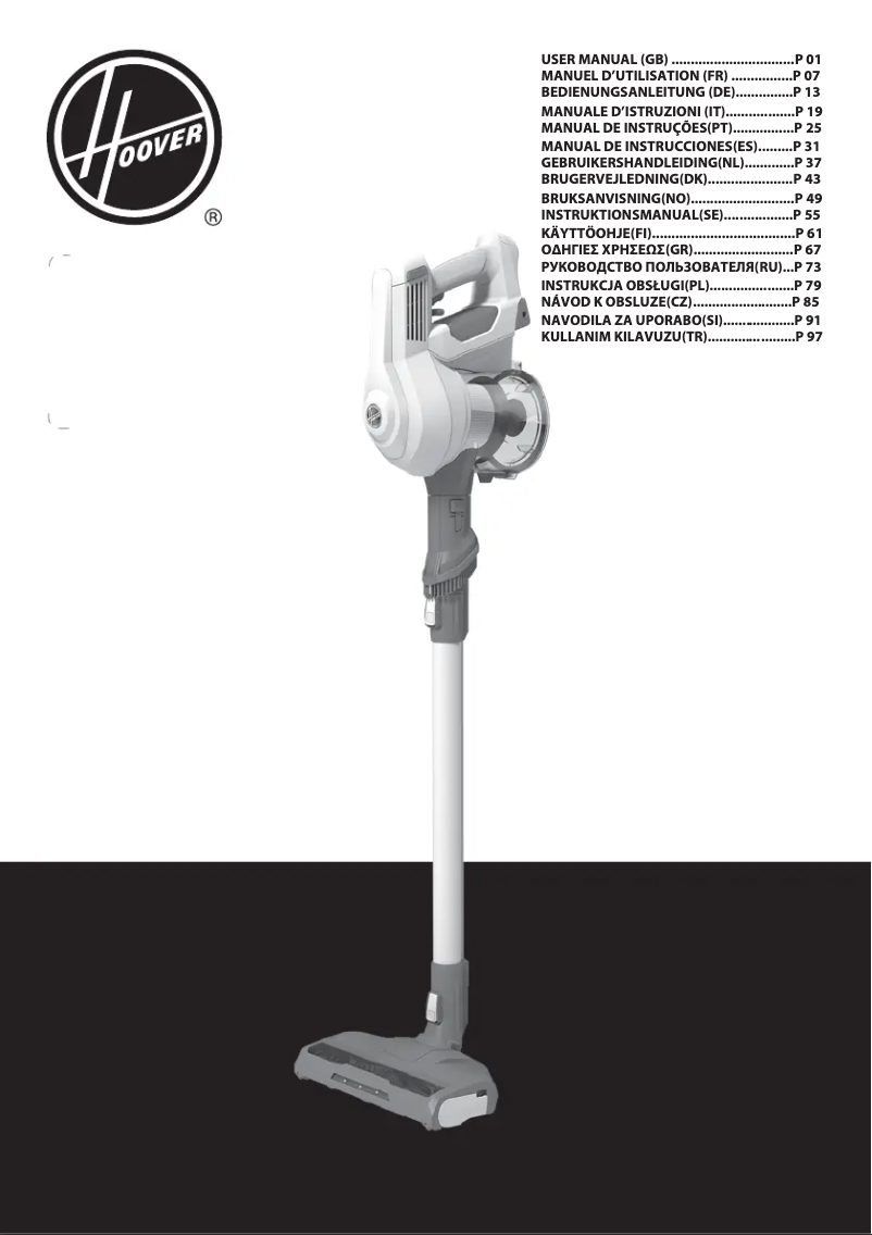 Page n°1 - Manuel utilisateur Hoover H-Free 100 HF122GPT 011
