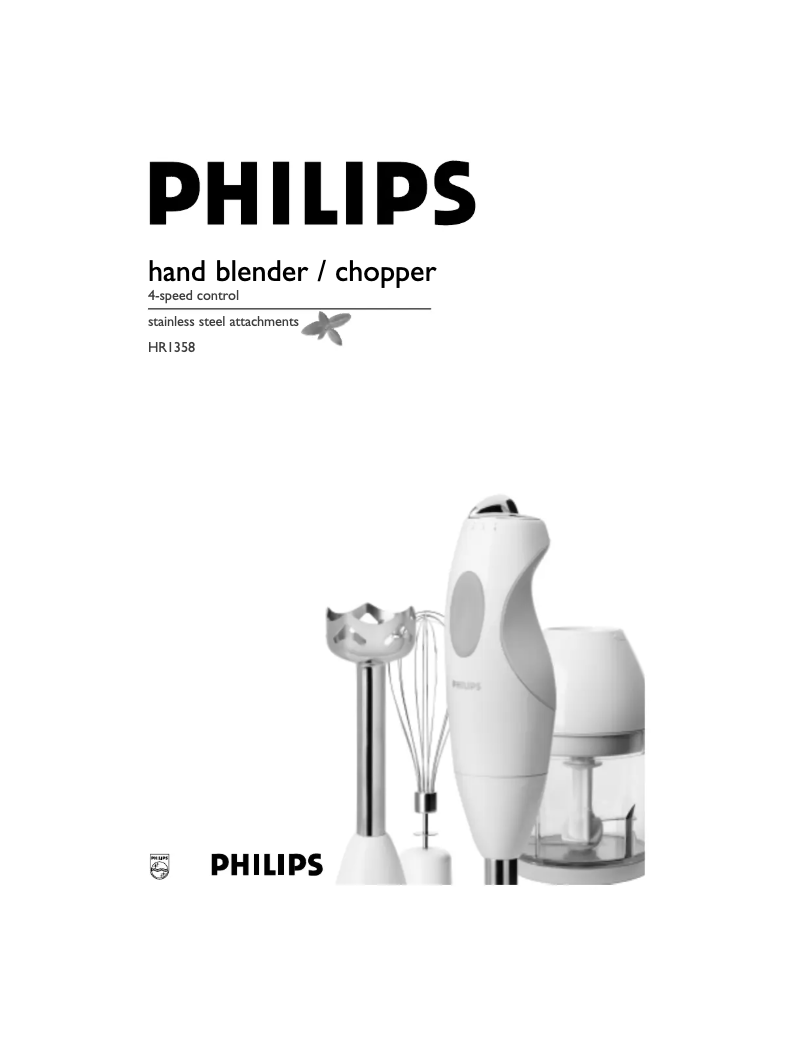 Page 1 de la notice Manuel utilisateur Philips HR1358