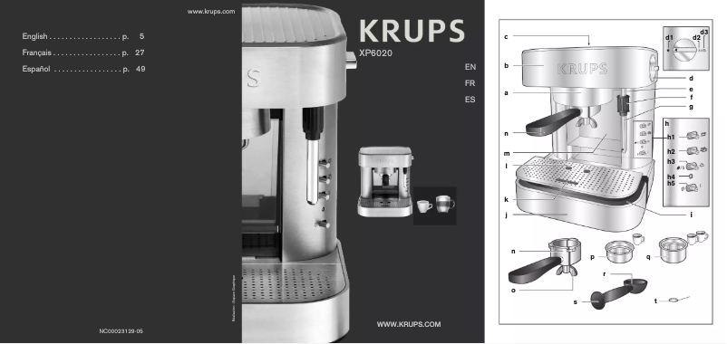 Image de la première page du manuel de l'appareil XP6020