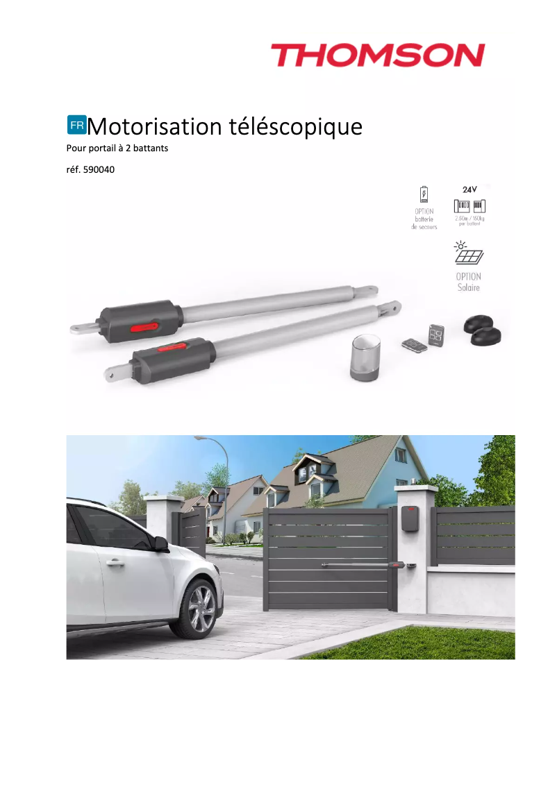 Page n°1 - Manuel utilisateur Thomson 510040