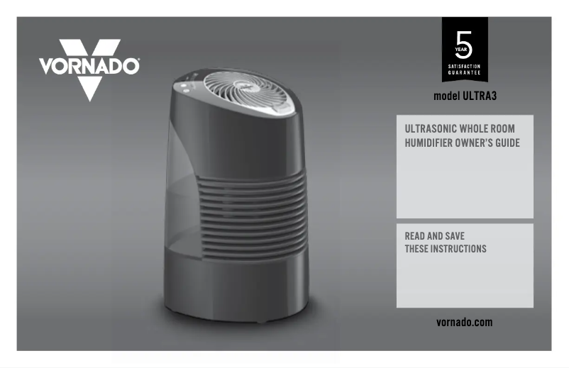 Page 1 de la notice Manuel utilisateur Vornado Ultra3