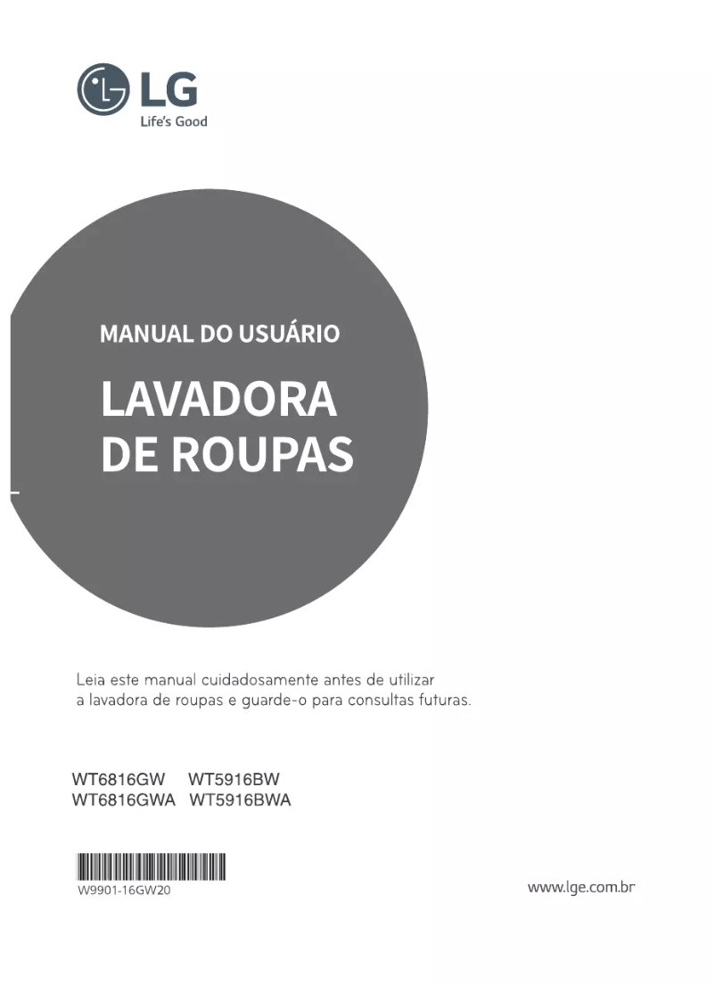 Page n°1 - Manuel utilisateur LG WT5916BW