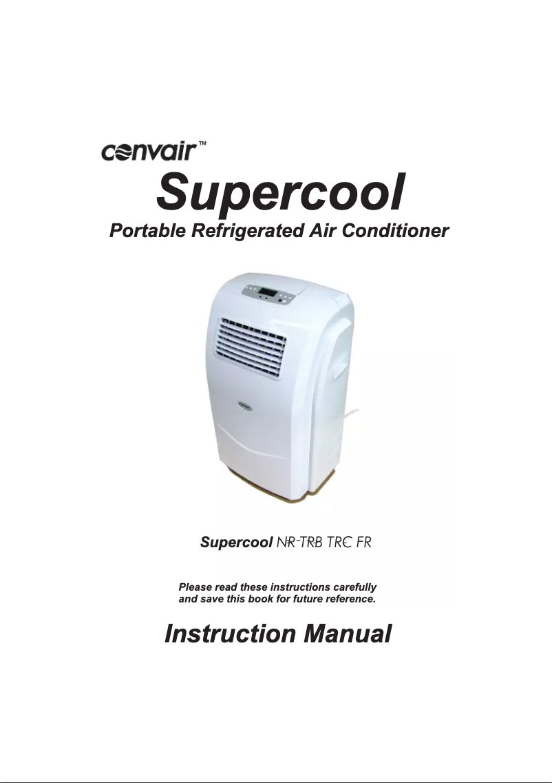 Page n°1 - Manuel utilisateur Convair Supercool TRC
