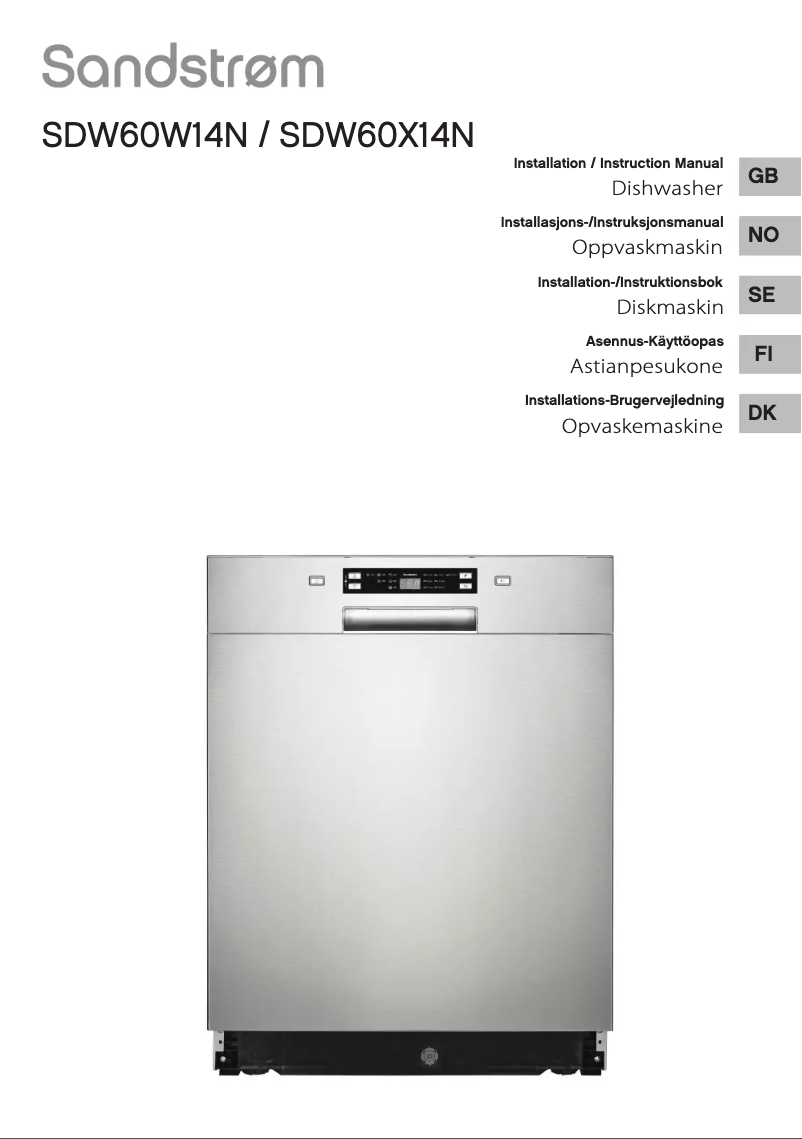 Page 1 de la notice Manuel utilisateur Sandstrøm SDW60W14N