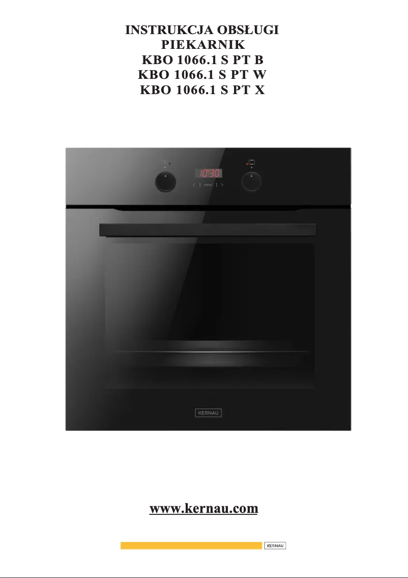 Page 1 de la notice Manuel utilisateur Kernau KBO 1066.1 S PT X