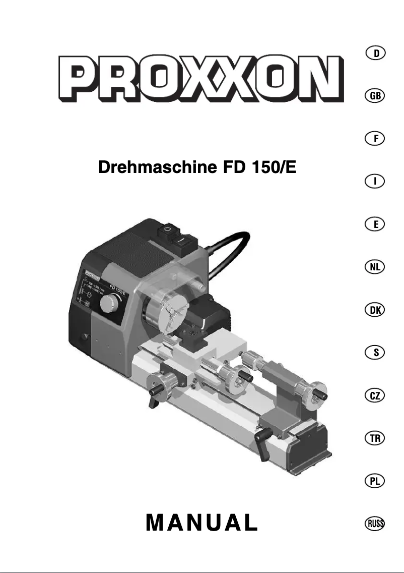 Page n°1 - Manuel utilisateur Proxxon FD 150/E