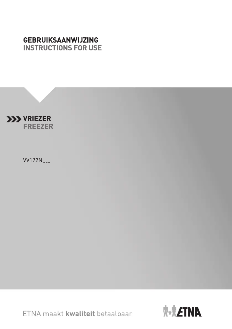Page 1 de la notice Manuel utilisateur Etna VV172NRVS