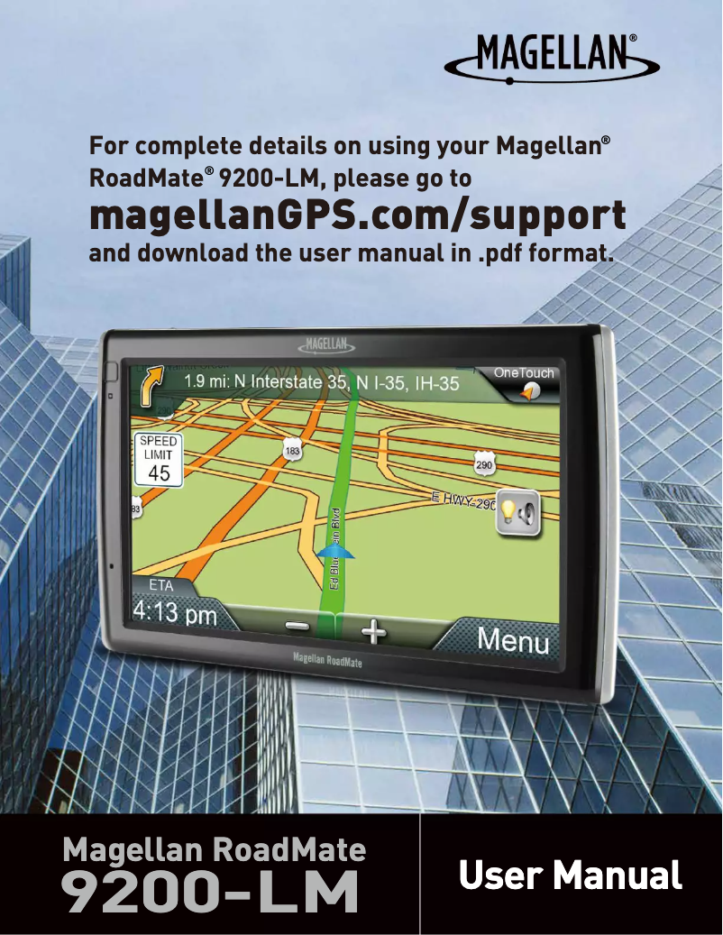 Page n°1 - Manuel utilisateur Magellan RoadMate 9200-LM