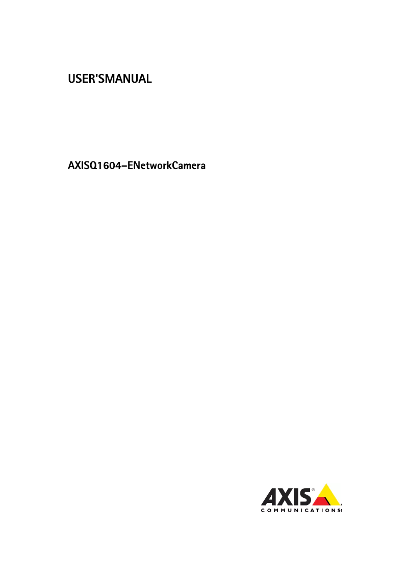 Image de la première page du manuel de l'appareil Q1604-E