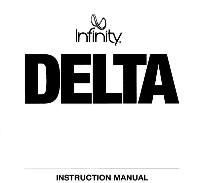 Page 1 de la notice Manuel utilisateur Infinity Delta 30