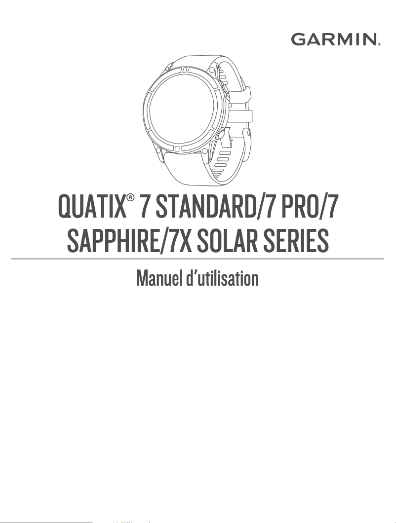 Page 1 de la notice Manuel utilisateur Garmin Quatix 7X Solar