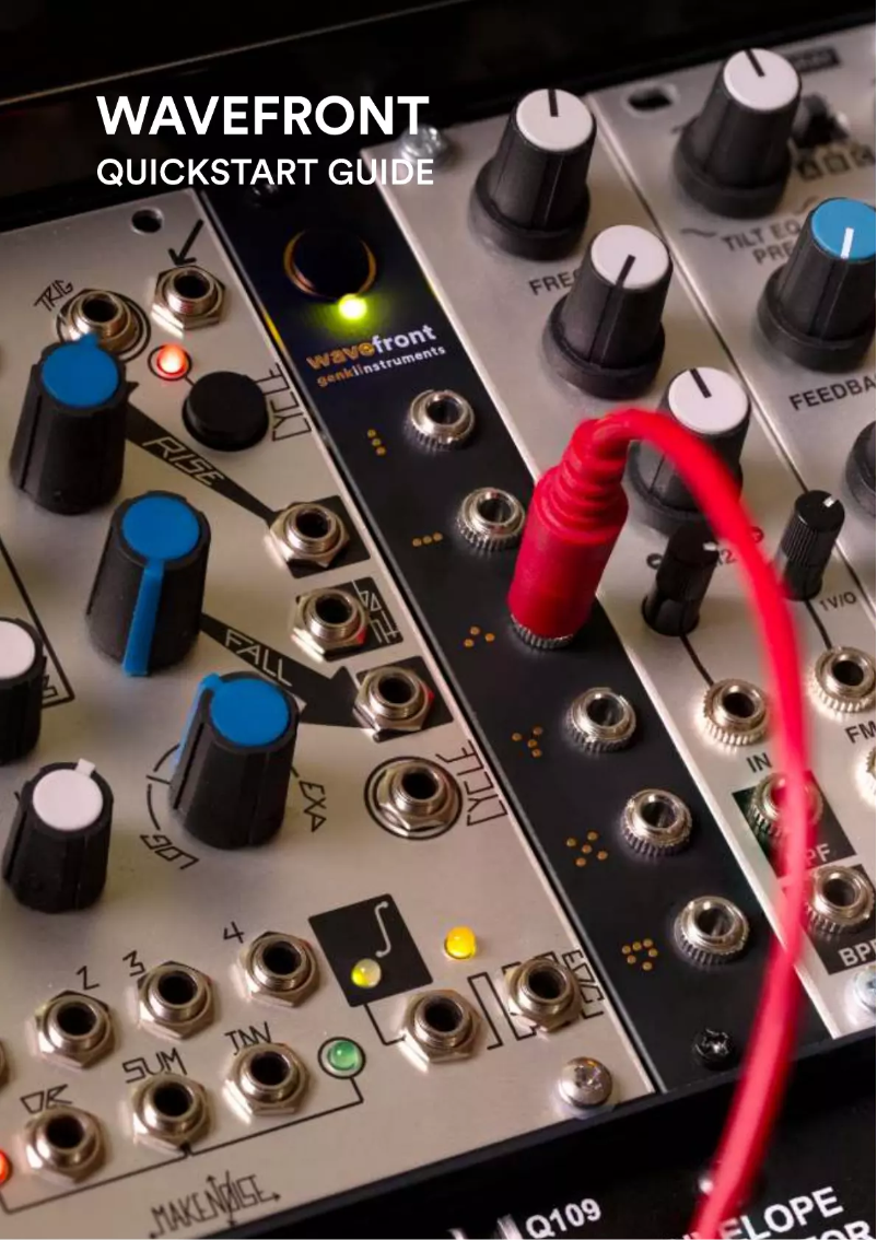 Image de la première page du manuel de l'appareil Wavefront