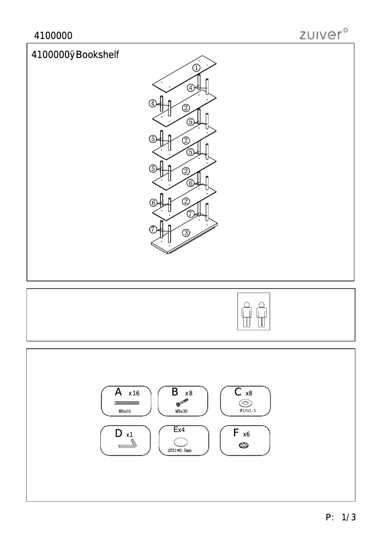 Page 1 de la notice Manuel utilisateur Zuiver High on Wood