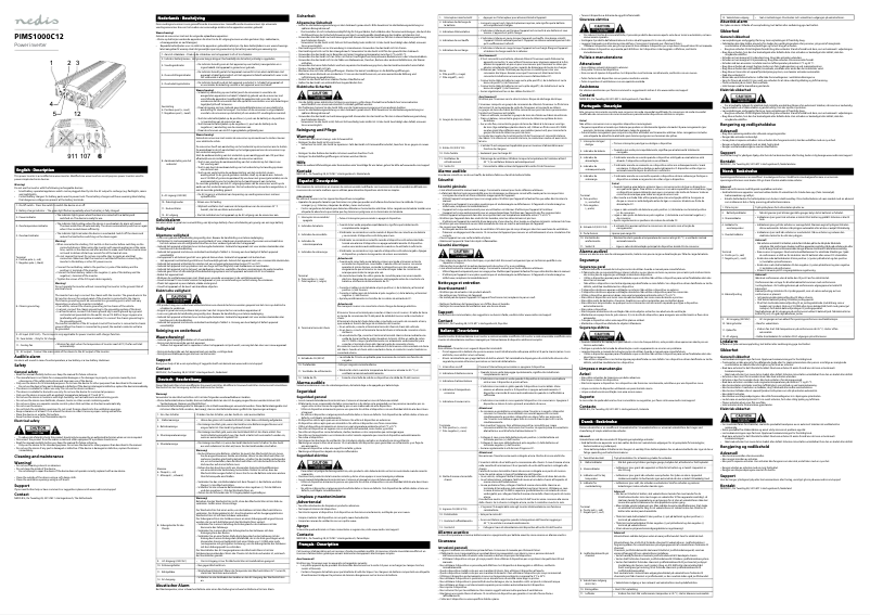 Page 1 de la notice Manuel utilisateur Nedis PIMS1000C12