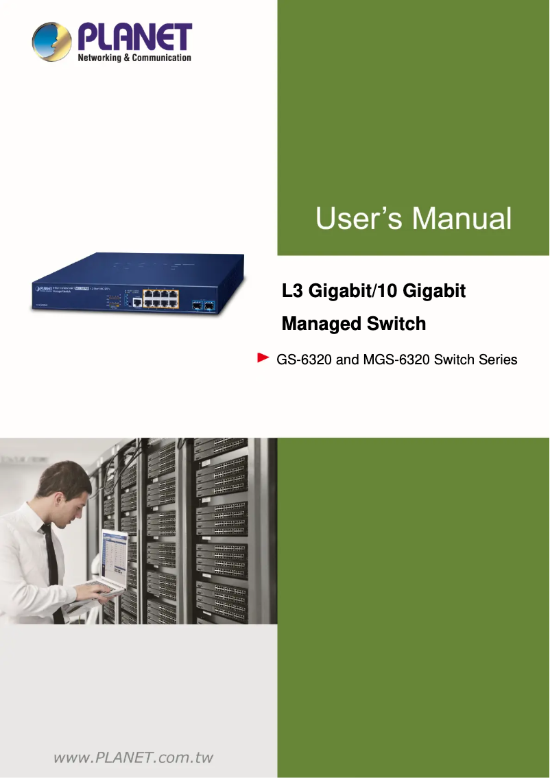 Image de la première page du manuel de l'appareil MGS-6320-8HP2X