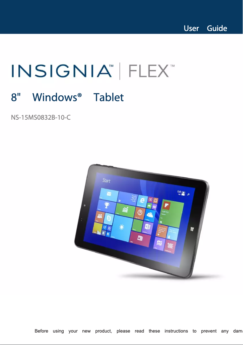 Page 1 de la notice Manuel utilisateur Insignia NS-15MS0832B-10-C