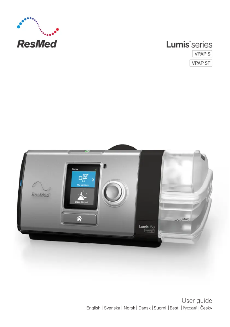 Page 1 de la notice Manuel utilisateur ResMed Lumis 150 VPAP ST