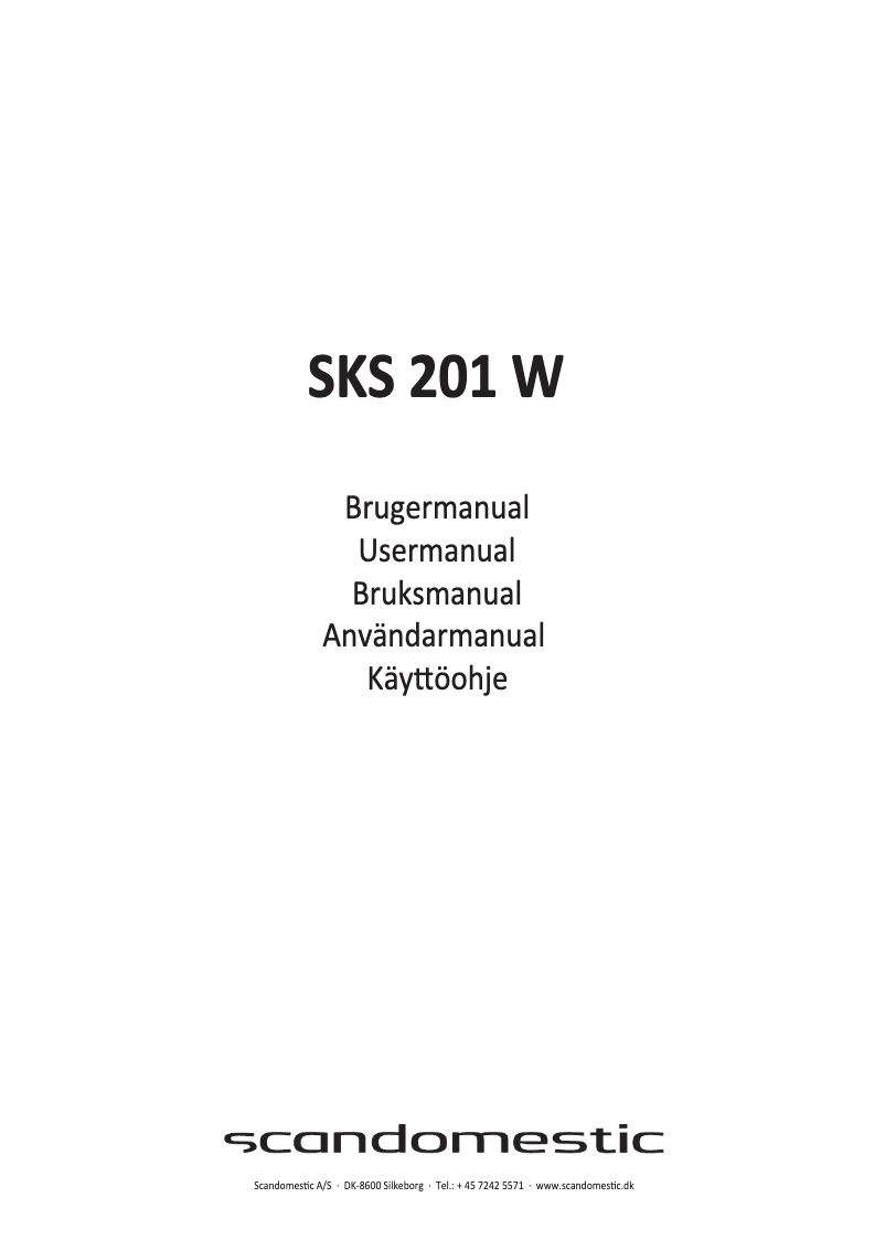 Image de la première page du manuel de l'appareil SKS 201 W