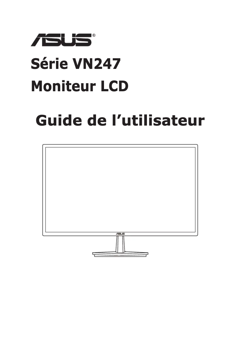 Page 1 de la notice Manuel utilisateur Asus VN247H