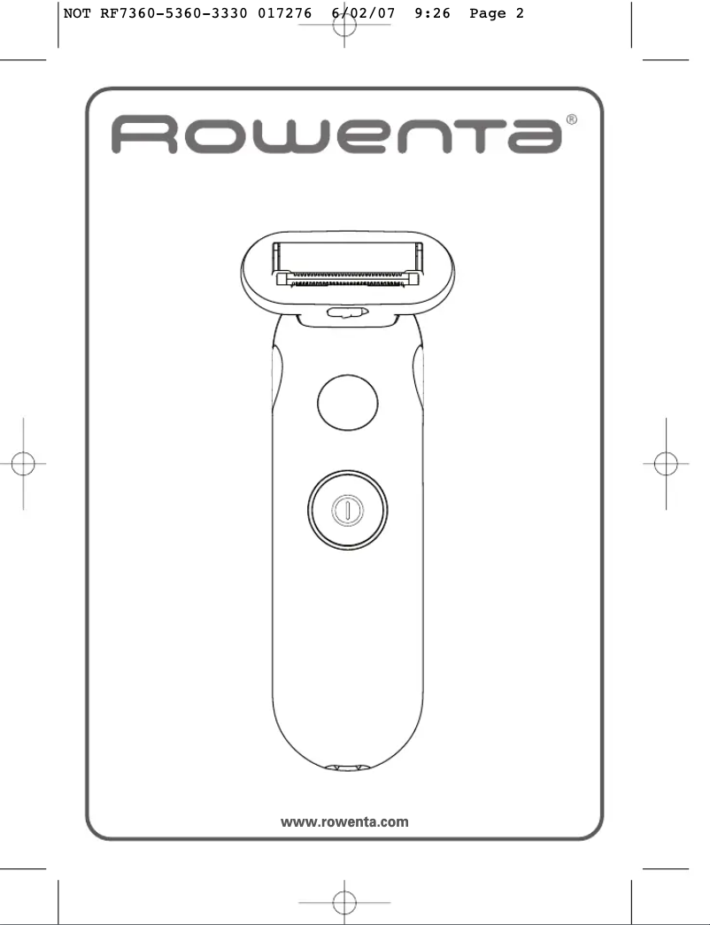 Image de la première page du manuel de l'appareil Lissea RW5360