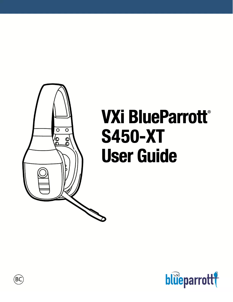 Page 1 de la notice Manuel utilisateur VXi BlueParrott S450-XT