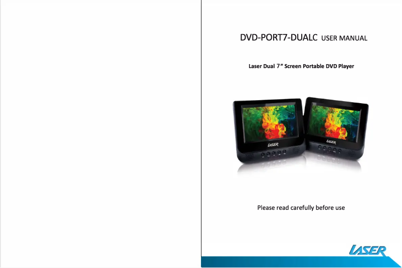 Page 1 de la notice Manuel utilisateur Laser DVD-PORT7-DUALC