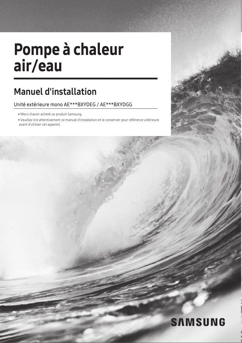 Page n°1 - Manuel utilisateur Samsung AE080BXYDGG