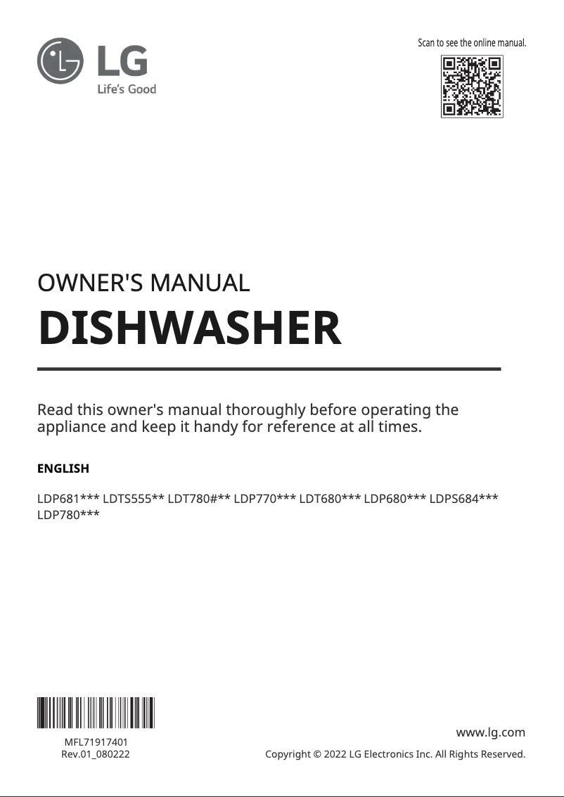 Image de la première page du manuel de l'appareil LDP6810BD