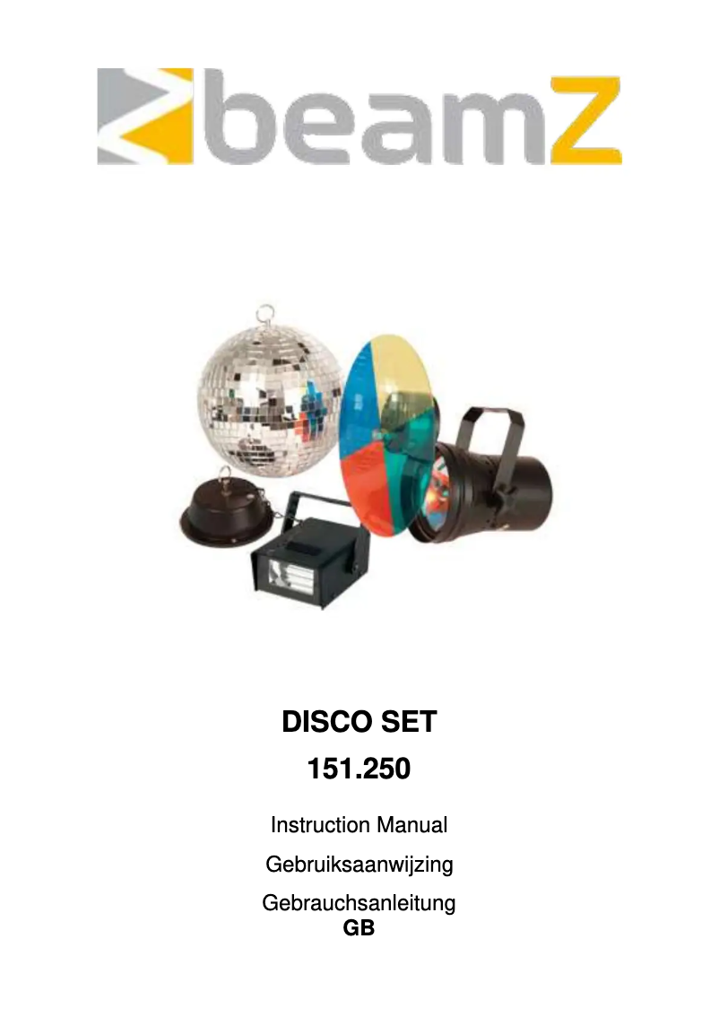 Page n°1 - Manuel utilisateur BeamZ Disco Set 151.250