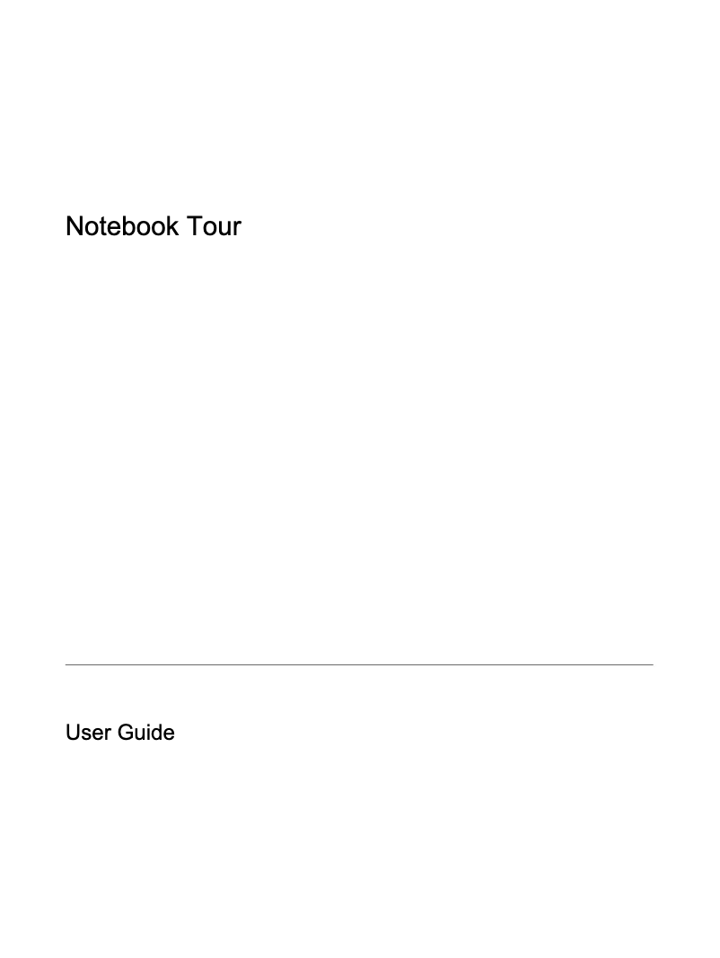 Image de la première page du manuel de l'appareil Pavilion DV6000 CTO