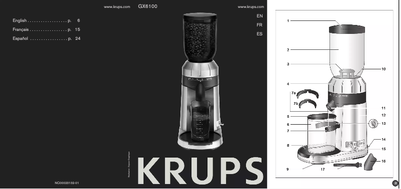 Página 1 del manual Manual de usuario Krups GX610