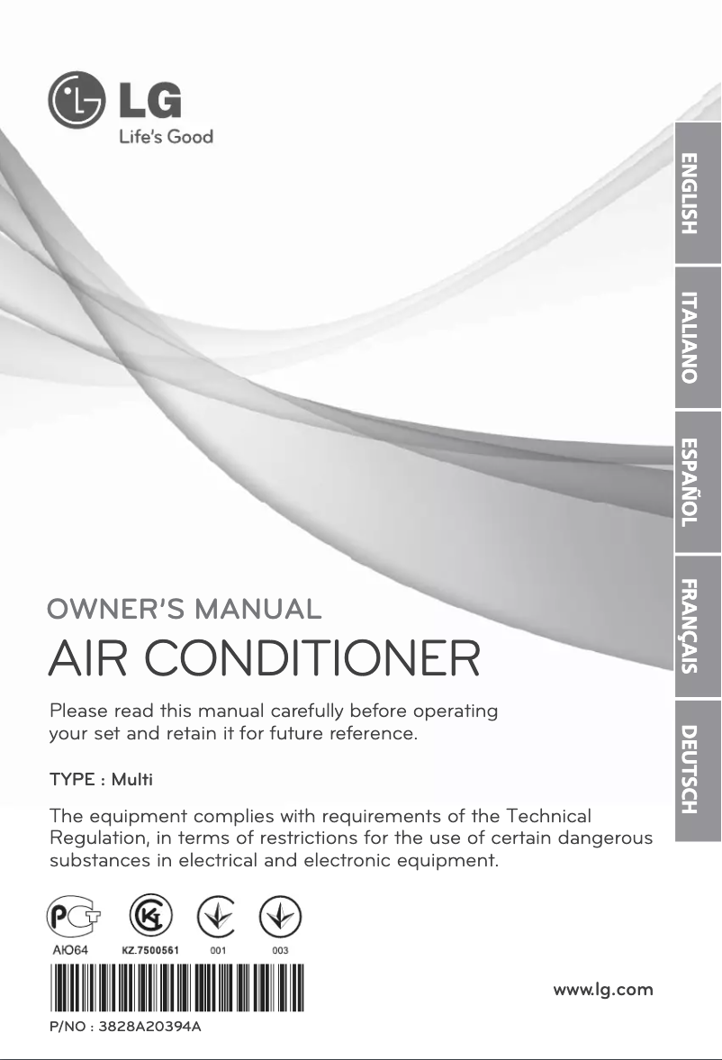 Página 1 del manual Manual de usuario LG AMNH18GD3R0