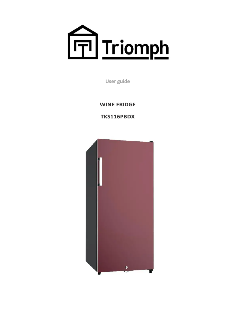 Page 1 de la notice Manuel utilisateur Triomph TKV116PDBX