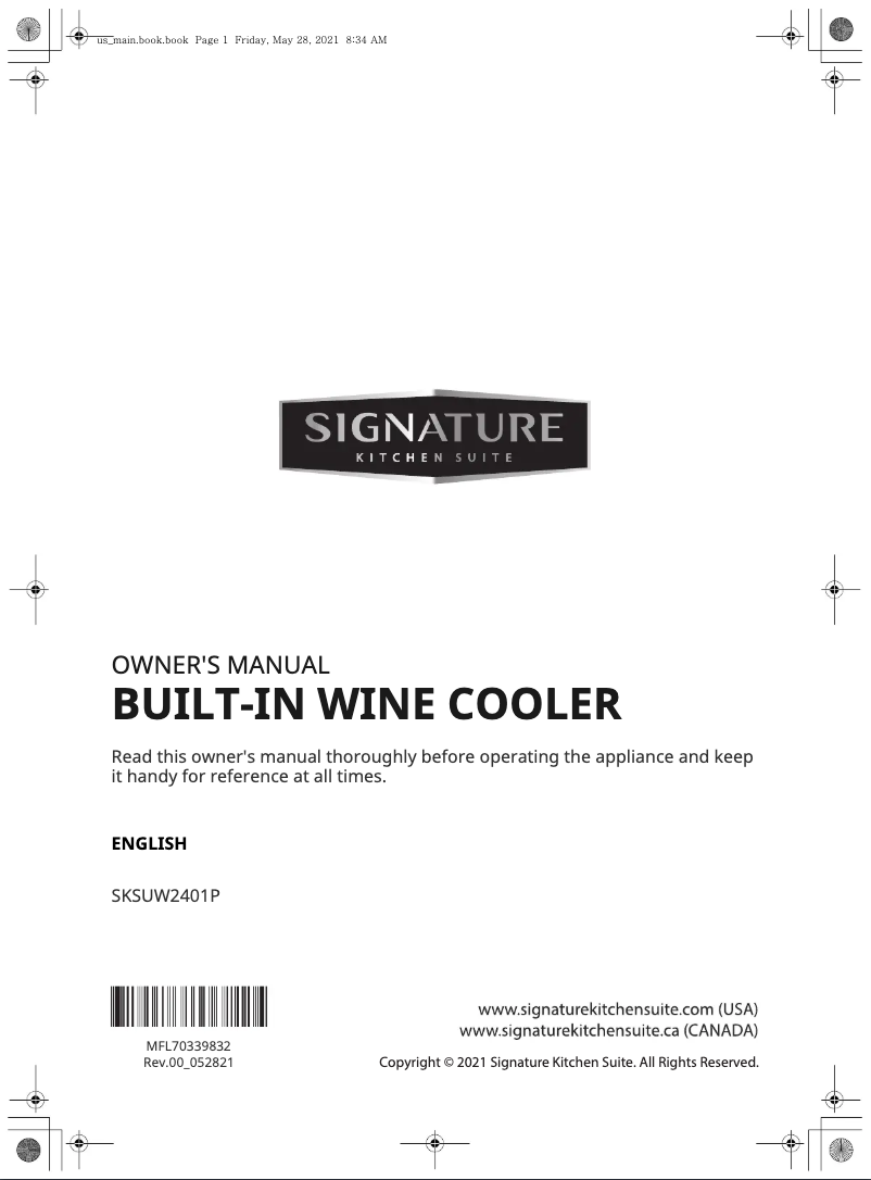 Page 1 de la notice Manuel utilisateur Signature SKSUW2401P