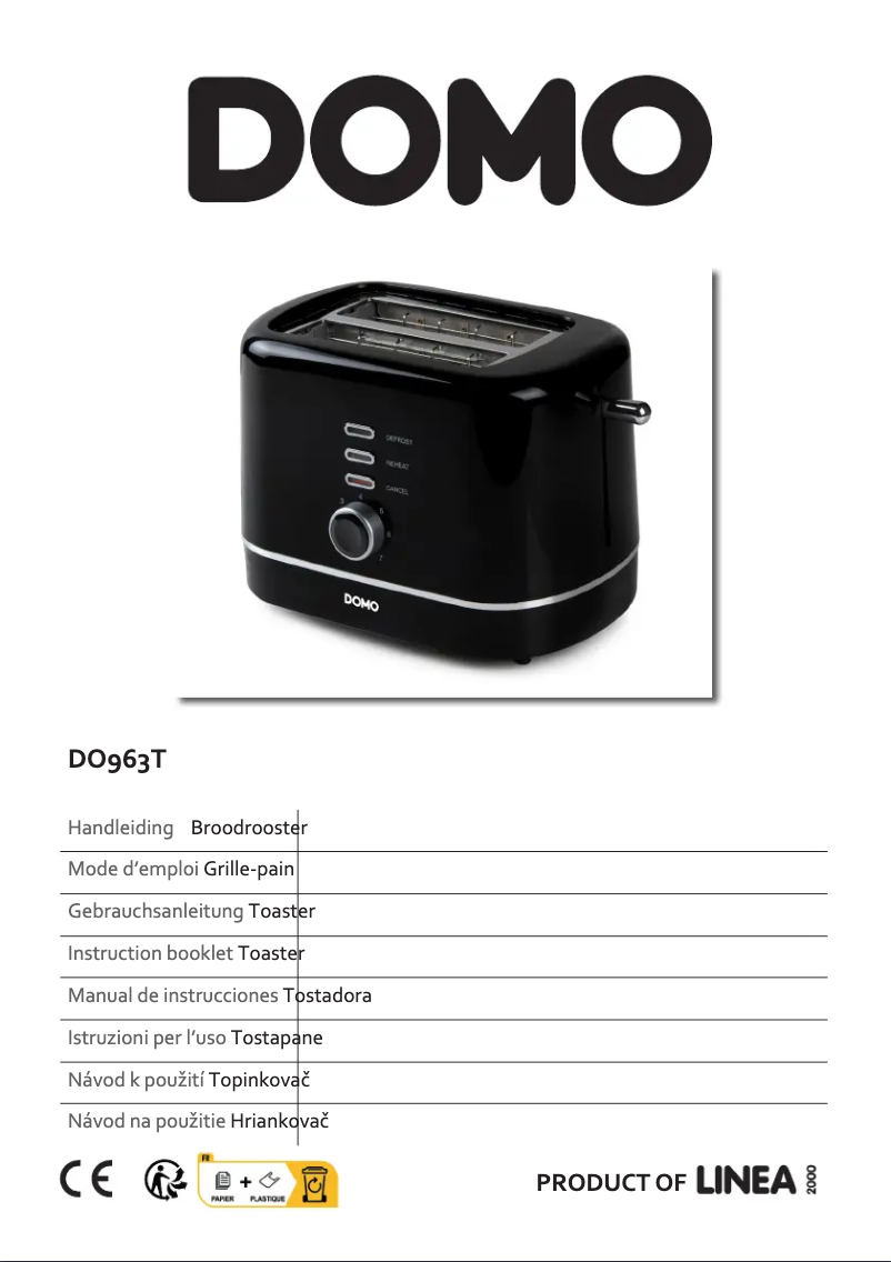 Image de la première page du manuel de l'appareil DO963T