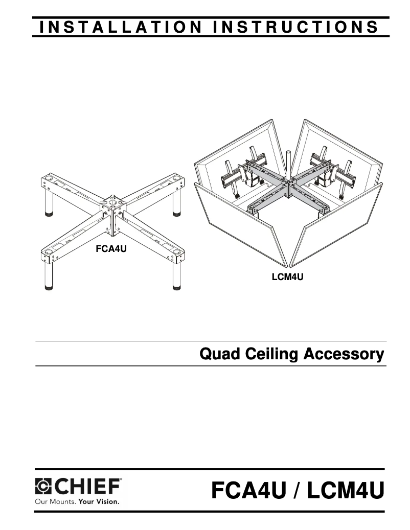 Page 1 de la notice Manuel utilisateur Chief LCM4U