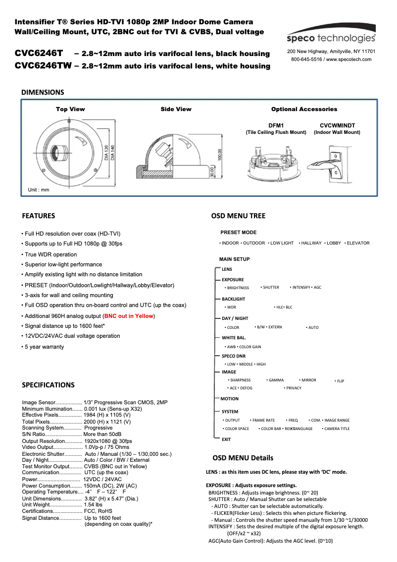Image de la première page du manuel de l'appareil CVC6246T