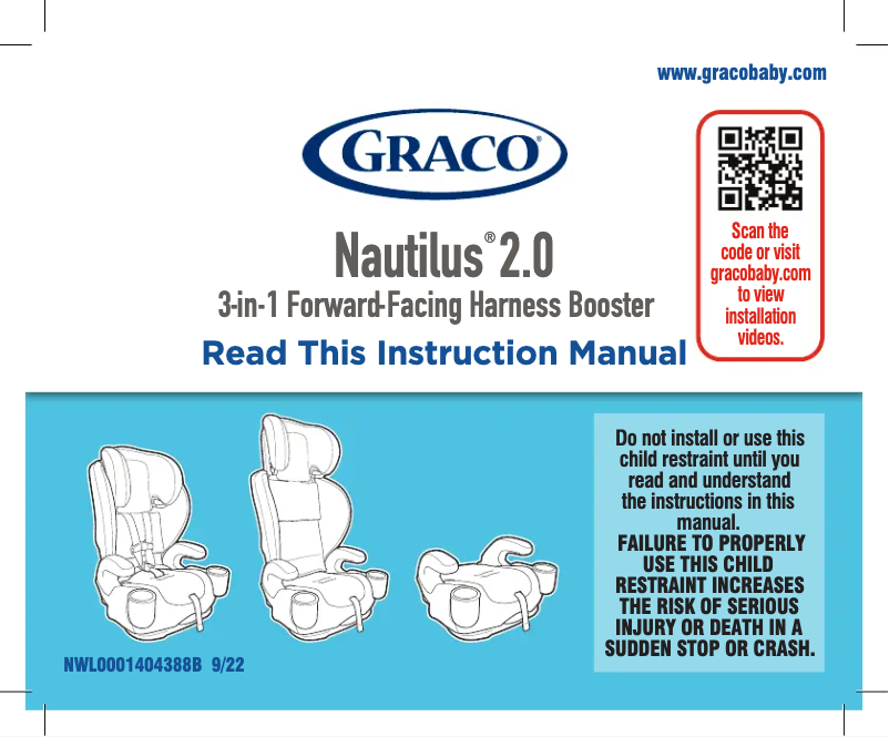 Page 1 de la notice Manuel utilisateur Graco Nautilus 2.0