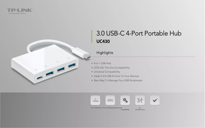 Image de la première page du manuel de l'appareil UC430