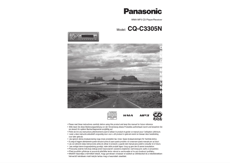 Page 1 de la notice Manuel utilisateur Panasonic CQ-C3305N